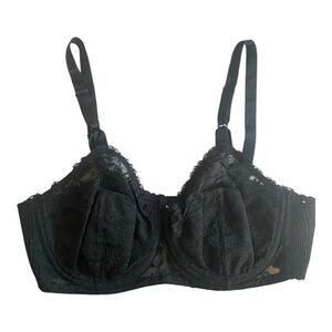 Vintage 80’sVanity Fair Black Lace Bra - Size 36C